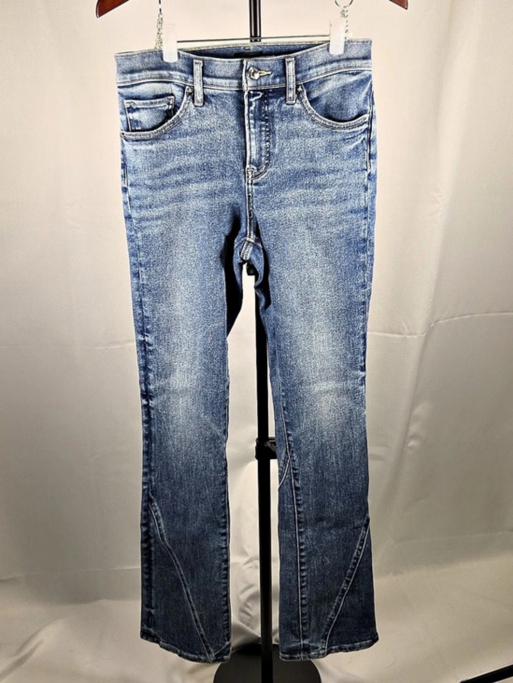 Express Skyscraper Bootcut Jeans in Blue Size 6R Like New